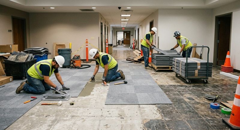 Our team working on Flooring Service projects in Shelby, NC